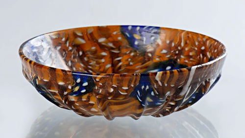 Topstukkenlezing Ribkom van gemarmerd glas